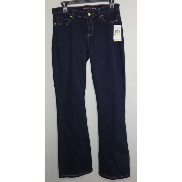 Michael Kors Denim - *NEW w/Tags Michael Kors Jeans Straight Leg Women's Size 4 Dark Blue Indigo